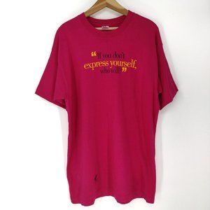 Vintage 90s Oversized Virginia Slims 'If You Don't Express Yourself, Who Will?'